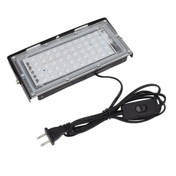 50W LED Black Light IP65 Waterproof 395‑400nm UV Floodlight Party Stage Ambient Lamp US Plug 100‑240V