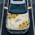 thumbnail image 3 of Yuyamidu Dragonfly Hood Cover for Cars Sedans Sunflower Auto Side View Mirror Covers Elastic Car Front Hood Cover Protector with Side Mirror Covers Set of 3 Daily Automobile Decor, 3 of 7