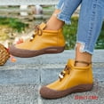 thumbnail image 6 of Wowcloth Winter Ankle Boots for Women – Solid Color Round-Toe Lace-Up Flat Soft Sole Casual Everyday Footwear, 6 of 9