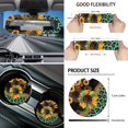 thumbnail image 6 of Yuyamidu Green Leopard Print Car Seat Covers Set of 16 Sunflower Car Sunshade Steering Wheel Cover Seat Belt Covers Handbrake Gear Shift Knob Cover Rear View Mirror Cover Coasters Key Chain, 6 of 7