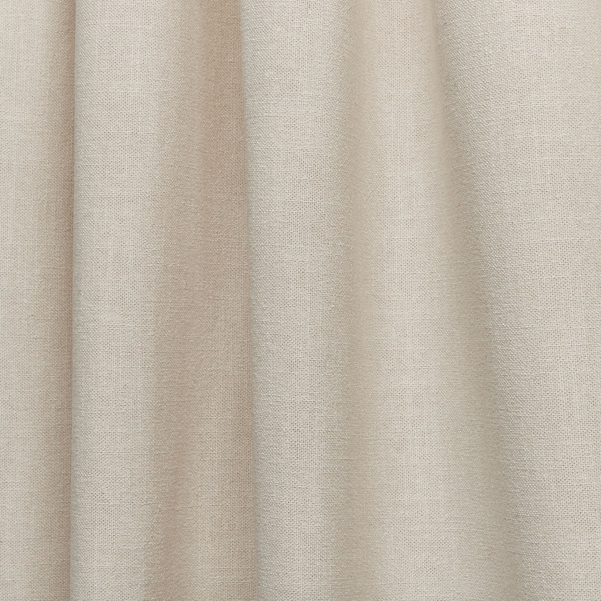Nicole Miller New York Peterson Cotton Blend Tuxedo Tab Top Light Filtering Curtain Panels, 54"x 63", Natural, Set of 2