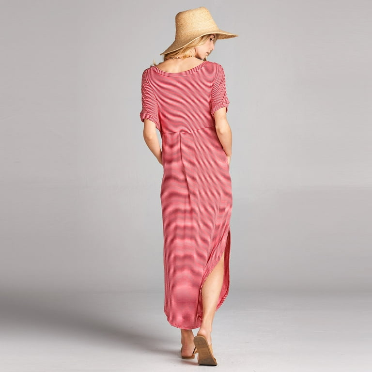 Classic Pinstripe Maxi Dress - Walmart.com