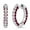 White, variant on 1.80 CT Inside-Out Round Cut Hoop Earrings For Women 18K Gold Plated Sterling Silver