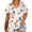 Orange, variant on Plus Size 4X Women's Summer Short Sleeve Tops Under $10 Free Shipping Casual Loose Flower Print Blouses