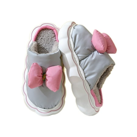 

Daeful Women s Cozy Slippers Plush Lining Warm Shoes House Slipper Pink 8.5-9