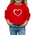 thumbnail image 4 of VNKIDY Girls Kids Valentine's Day Sweatshirt With Minimalist Heart Pattern Long Sleeve Crewneck Loose Fit Athletic Pullover For Holiday Casual Daily Outdoor Wear Stylish Tee, 4 of 4