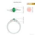 thumbnail image 4 of Angara Natural 0.4 Ct. Emerald with Diamond Classic Ring in 14K White Gold for Women (Ring Size: 11.5), 4 of 9