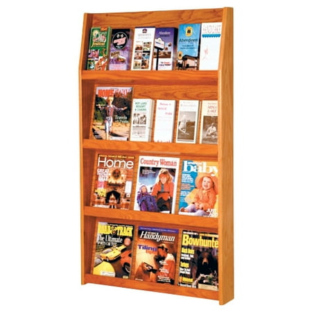 Overlapping Magazine Display - Red Barrel Studio Caron 12 Magazine / 24 Brochure Wall Display
