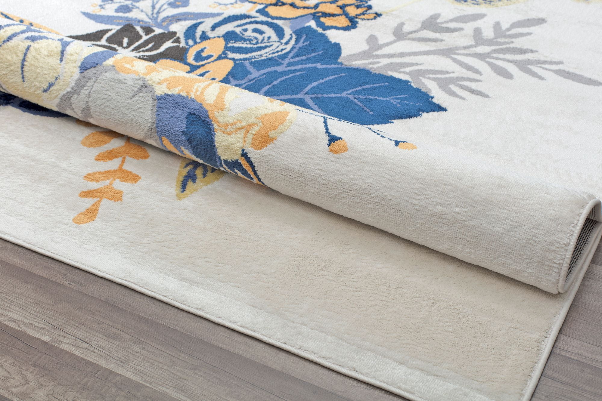 Rugs America Hanna VA25D Floral Charm Ivory Gold Floral Transitional Beige Area Rug, 9'x12'