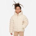 thumbnail image 2 of Nike Sportswear Lightweight Synthetic Fill Big Kids' Loose Hooded Jacket Color: Sanddrift/Sanddrift/White Size: L, 2 of 6