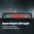 thumbnail image 2 of LED Bar 3rd Brake Light I Type High Mount Stop Light Rear Tail Cargo Lamps Smoked Lens Chrome Housing Fit for 2009-2017 Dodge Ram 1500 2500 3500, 2 of 9