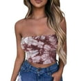 thumbnail image 2 of Nmnitkp Tube Tops for Women Casual Printing Strapless Top Bandeau Crop Top Premium Healthy Fabric Summer Streetwear & Show off your Figure Tube Top（Plus Size）, 2 of 4