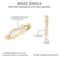 thumbnail image 6 of Rosec Jewels Lab Grown Diamond Infinity Wedding Band (EF-VS Quality) - Braided Eternity Ring - with Jewelry Box, 14K Yellow Gold, US 8.00, 6 of 7