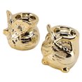 thumbnail image 3 of 2Pcs Candle Holder Ceramic Candlestick Base Owl Design Bird Figurine Home Decoration, 3 of 19