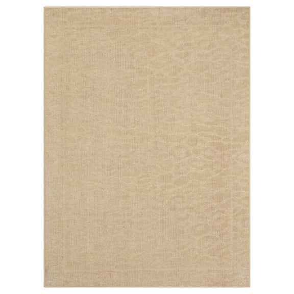 Mainstays Textured Neutral Pink Cheetah Print Indoor Area Rug, 5' x 7'