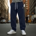thumbnail image 2 of Hxshgdsn Corduroy Long Pants For Men Straight Leg Velvet Warm Sweatpants Casual Blue Xl, 2 of 5