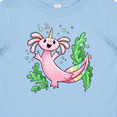 thumbnail image 4 of Inktastic Axolotl Unicorn with Rainbow Tail, Bubbles and Seaweed. Boys or Girls Baby T-Shirt, 4 of 5