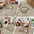 thumbnail image 5 of Area Rug for Living Room, Ocean Conch Non-Slip Indoor Large Carpet for Bedroom/Dining Room, Vintage Coastal Underwater Creature Khaki Washable Low-Profile Rectangle Floor Mat Runner Rugs - 3 x 5 Ft, 5 of 8