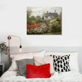 thumbnail image 4 of JEUXUS Framed Canvas Wall Art Home Decor Large Artwork for Wall The Artist's Garden in Argenteuil by Monet Paintings Prints Wall Art for Office Kitchen Bathroom Decor 20x16in, 4 of 4