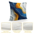 thumbnail image 4 of Acheng Gold and Blue Abstract Art Plush Pillowcase 1 Piece White, 4 of 5