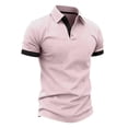 thumbnail image 6 of Men's Casual Short Sleeve Button-Down Shirt, Solid Color, Breathable Fabric, 6 of 9