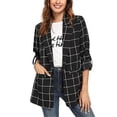 thumbnail image 1 of Chaqueta informal ligera con mangas enrollables y blazer abierto para mujer, 1 of 5