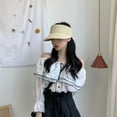 thumbnail image 4 of SikaFu Summer Cap Empty Top Suncap Foldable Portable Roll Up Beach Hat Wide Brim Women Sun Hats Fashion Casual Straw Caps Visors, 4 of 6
