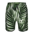 thumbnail image 4 of Kll Tropical Palm Leaves1 Men'S Casual Summer Beach Shorts Hawaiian Shorts With Pockets-3x-Large, 4 of 9