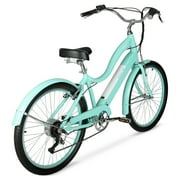 Hyper Bicycles E-Ride 26-Inch Ladies Electric Cruiser Bike with 250W Motor in Turquoise