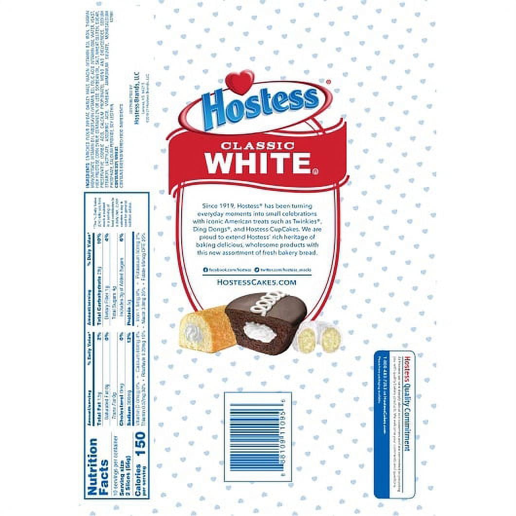 (Price/Case)Hostess White Bread Case Fresh, 18 Ounce, 4 per case