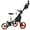 Red, variant on Gymax 3-Wheel Foldable Golf Push Pull Cart Trolley w/ Seat Adjustable Handle Grey
