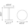 thumbnail image 2 of Alto Bistro Table White & Gold Dining Table, Modern Style, Painted MDF round shape tabletop, Steel, Indoor Dining, 2 of 11