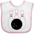 thumbnail image 3 of Inktastic Bowling Pins (pink) Girls Baby Bib, 3 of 4