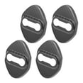 thumbnail image 1 of 4 Piezas Para Coche Puerta Cerradura Pestillos Cubierta Protector Tapas Carbono Fibra Patrón, 1 of 1
