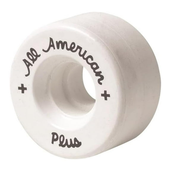 All American Plus Wheels - Indoor Skating Wheels - Made with Vanathane & 55mm Diameter - Great for ‎ Skating & Blading - Made In USA - Set of 8 Wheels (White)