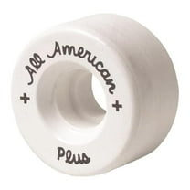 All American Plus Wheels - Indoor Skating Wheels - Made with Vanathane & 55mm Diameter - Great for ‎ Skating & Blading - Made In USA - Set of 8 Wheels (White)