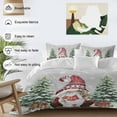 thumbnail image 3 of Christmas Dwarf Bedding Duvet Cover Set King Size 4 Pieces Winter Christmas Tree Snowflakes Gray Bedding Set with Zipper Closure, 1 Comforter Cover 92x106 Inches 1 Flat Sheet & 2 Pillow Cases, 3 of 7