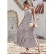 thumbnail image 4 of Vestido Maxi Floral PRETTYGARDEN con Nudo y Un Hombro Azul Talla M, 4 of 5