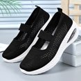 thumbnail image 4 of Willtoo Orthopedic Dress Shoes for Women Arch Support Non Slip Slip on Work Shoes Wide Knitted Mesh Stretch Server Shoes Soft 2026 New Foam Shoes, 4 of 6