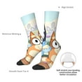 thumbnail image 4 of Masiiu Bluey Pattern Adult Crew Socks, Breathable Color-Block Mid-Calf Socks, Comfortable for Daily Wear and Sports, 4 of 6