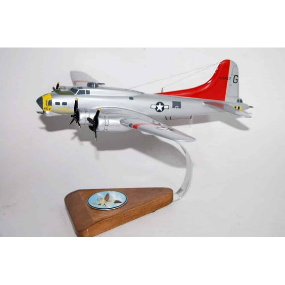 7th Bomb Squadron, 34th Bomb Group ‘False Courage’ B-17G Model, Mahogany, WWII, 1/69th Scale