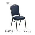 thumbnail image 6 of Flash Furniture HERCULES Series Crown Back Stacking Banquet Chair in Navy Vinyl - Silver Vein Frame, 6 of 14
