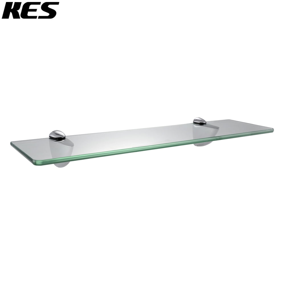 KES Lavatory Bathroom Corner Tempered Glass Shelf 8MMThick Wall Mount