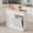 White, variant on Tolead Kitchen Single Trash Cabinet Tilt Out Free Standing Storage Can with Hideaway Drawer and Countertop, Wood, White