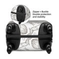 thumbnail image 4 of Kdxio Hand Drawn Rabbit Pattern Luggage Cover for Travel,Elastic and Durable,Fits 18-32 Inch,-No luggage included, 4 of 8
