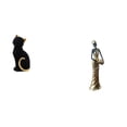 thumbnail image 1 of Figura De Gato De Resina Y Escultura De Dama Tribal Africana, Adorno Coleccionable Decorativo Para Sala De Estar, Dormitorio, Estantería, Entrada, Decoración Del Hogar., 1 of 8