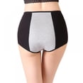 thumbnail image 2 of Bragas bonitas y cómodas para mujer, ropa interior fisiológica menstrual de algodón, transpirables, a prueba de fugas, de cintura alta y cálidas., 2 of 6