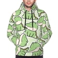 thumbnail image 4 of KLL Cute Crocodile Print Mens Hoodie Long Sleeve Casual Pullover Hooded Sweatshirt Fashion Drawstring Hoodies with Pocket-X-Large, 4 of 6