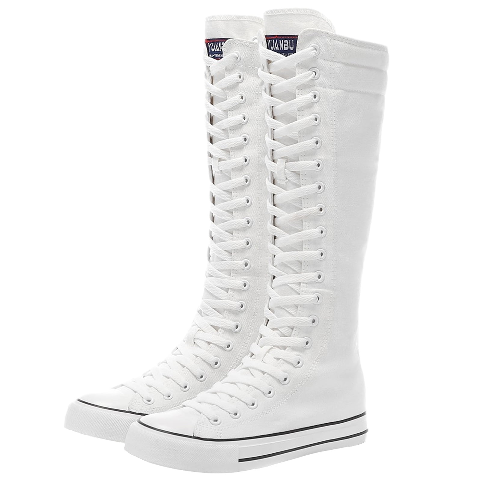 ANUFER Fashion Dance Boots Knee High Boots Girls Fancy School Shoes White 905 US9.5 - Walmart.com