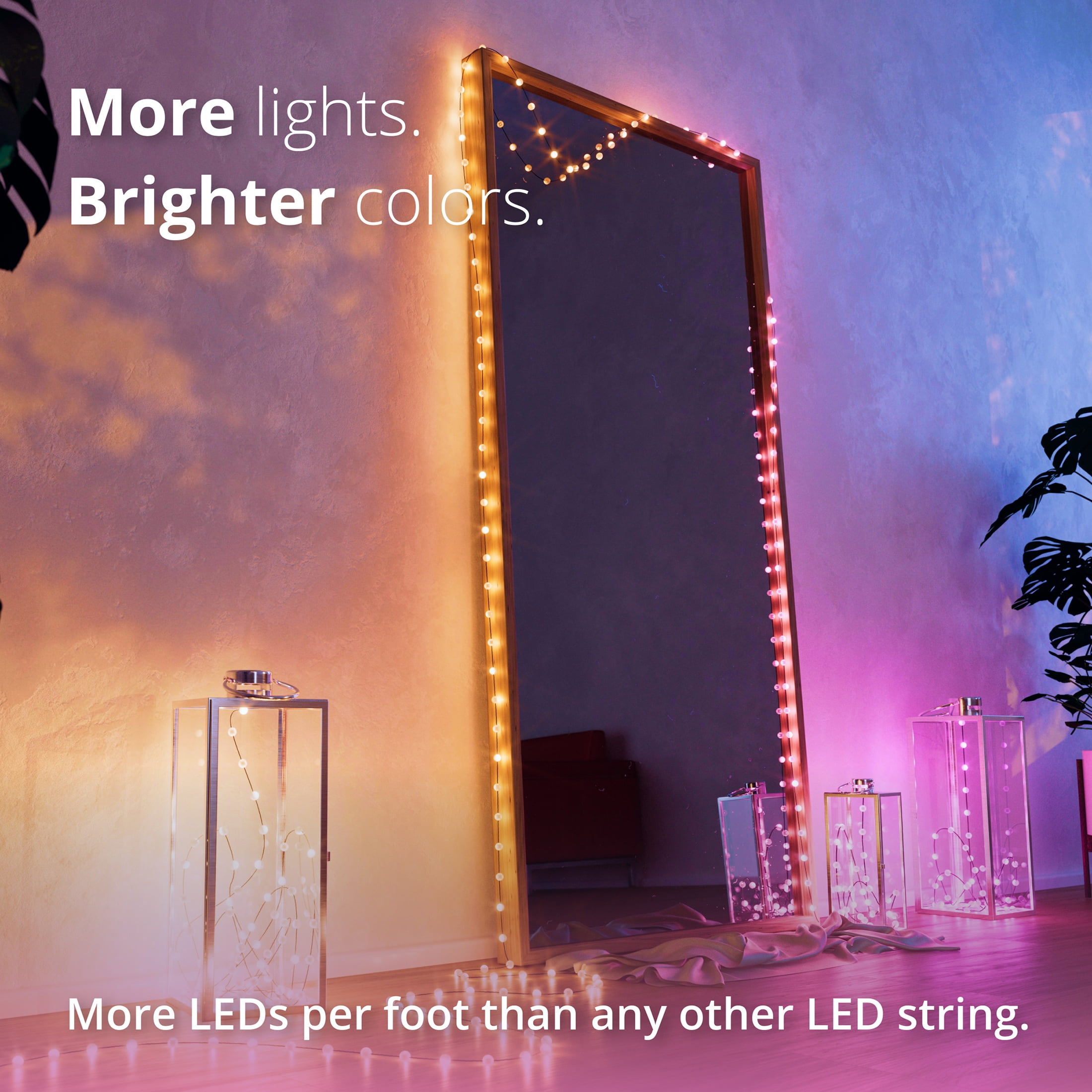 Twinkly Strings USB-C – 100 Pearl-Shaped RGB Multicolor LEDs, USB-C, 20 feet